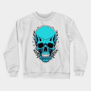 Blue Skull Head Crewneck Sweatshirt